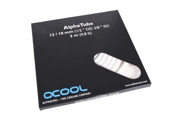Alphacool 17534, Vit, Rör, Polyvinylklorid (PVC), 80 ° C, 1,3 cm, 3 m