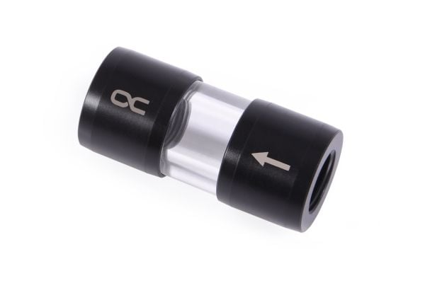 Alphacool 29142, Acetal, Akryl, Sort, Gjennomsiktig, 1/4", Hunkjønn, Hunkjønn, 48 mm