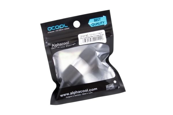 Alphacool 29142, Acetal, Akryl, Sort, Gjennomsiktig, 1/4", Hunkjønn, Hunkjønn, 48 mm
