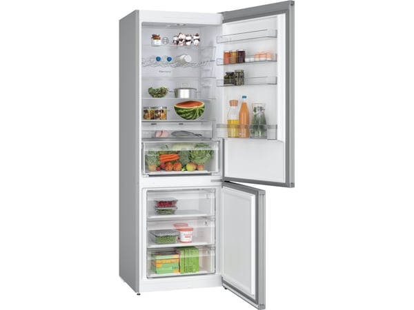 Bosch Serie | 4 KGN497LDF - Kjøleskap/fryser - bunnfryser - bredde: 70 cm - dybde: 66.7 cm - høyde: 203 cm - 440 liter - Klasse D - metalletterligning