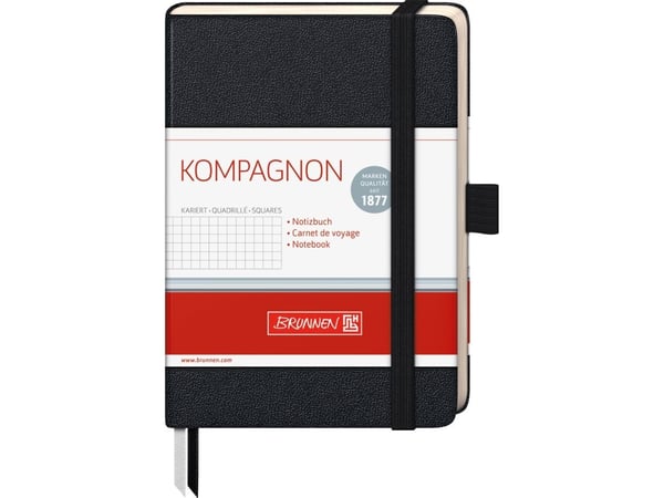Brunnen 105521805, Monokromatiskt, Svart, 192 ark, 80 g/m ^, Rutat papper, Inbunden