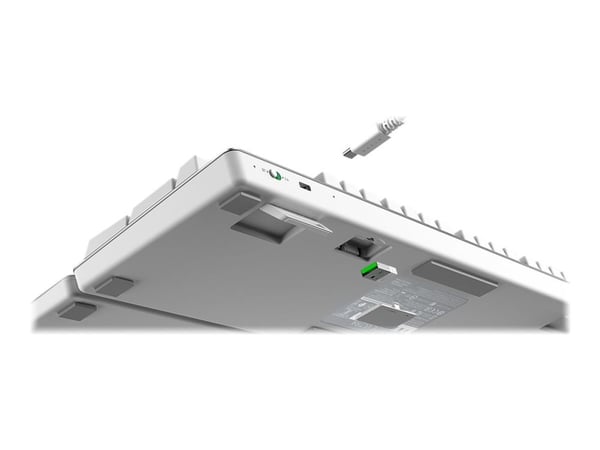 Razer Pro Type Ultra - Tastatur - bakgrunnsbelyst - trådløs - USB-C, Bluetooth, 2.4 GHz - QWERTY - USA - tastsvitsj: Razer Yellow