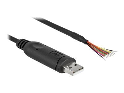 Delock - Seriell adapter - USB 2.0 - RS-232 x 1 - svart