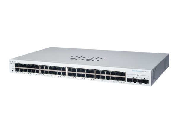 Cisco CBS220-48FP-4X-EU, Hallittu, L2, Gigabit Ethernet (10/100/1000), Power over Ethernet -tuki, Telineasennus