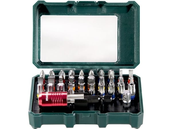 Metabo - Spissett for skrutrekker - 32 deler - torx, phillips, pozidriv, hex, slot, inngrepssikret torx - lengde: 25 mm - for Metabo BS 14.4 MOBILE...