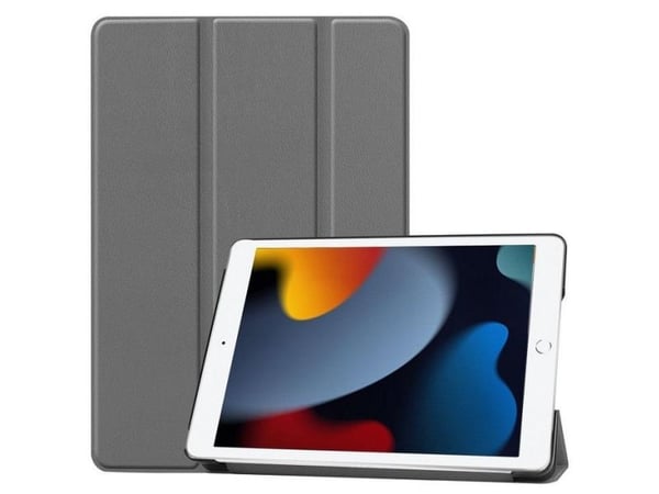 CoreParts - Vikbart fodral för surfplatta - tri-fold caster - grå - för Apple 10.2-inch iPad (7:e generation, 8:e generation, 9:e generation)