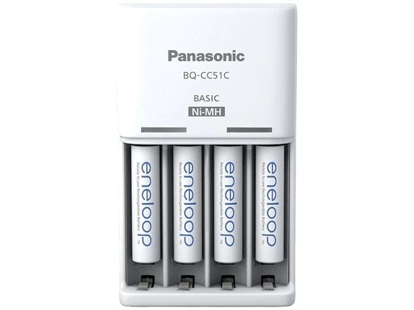 Panasonic eneloop Basic BQ-CC51 - Batterilader - plastic free - (for 4xAA/AAA) 4 x AAA - NiMH - 800 mAh (Europlug)