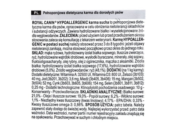 ROYAL CANIN Hypoallergenic - tørfoder til hunde - 14 kg