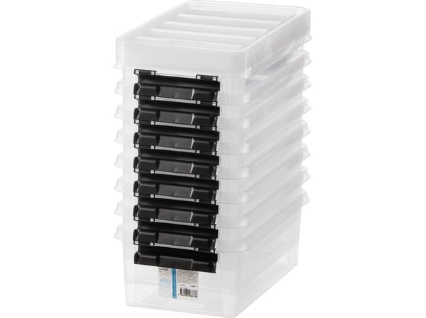SmartStore Classic oppbevaringsboks med lokk, 5 rom, pakke med 8