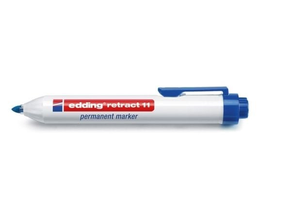 edding retract 11 - Markør - permanent - blå - 1.5-3 mm - retraktil