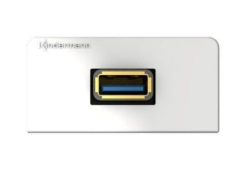 Kindermann 7456000529, USB, 1 moduuli(a), USB 3.2 Gen 1 (3.1 Gen 1), Valkoinen, Muovi, 5 V