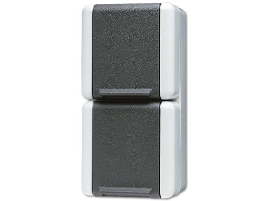 JUNG 822 W, Musta, Valkoinen, 250 V, 16 A, 75 mm, 58 mm, 151 mm
