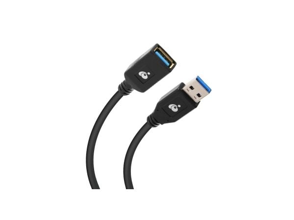 iogear G2LU3AMF, 0,3 m, USB A, USB A, USB 3.2 Gen 1 (3.1 Gen 1), uros/naaras, musta