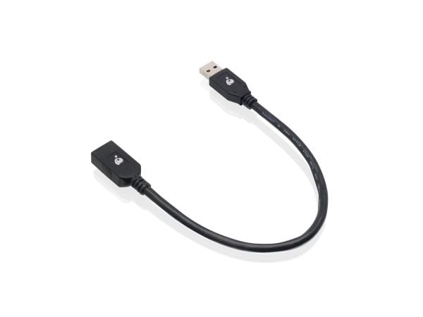iogear G2LU3AMF, 0,3 m, USB A, USB A, USB 3.2 Gen 1 (3.1 Gen 1), uros/naaras, musta