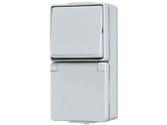 JUNG 676 W, Keinukytkin, Valkoinen, 250 V, 10 A, 70 mm, 47 mm
