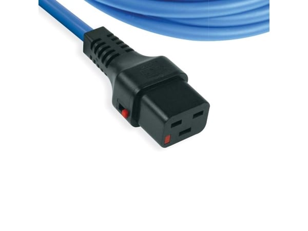MicroConnect - Strömkabel - IEC 60320 C19 till IEC 60320 C20 - AC 250 V - 16 A - 3 m - blå