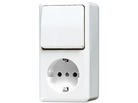 JUNG 676AWW, Keinukytkin, Valkoinen, 250 V, 16 A, 61 mm, 47 mm JUNG 676AWW, Keinukytkin, Valkoinen, 250 V, 16 A, 61 mm, 47 mm