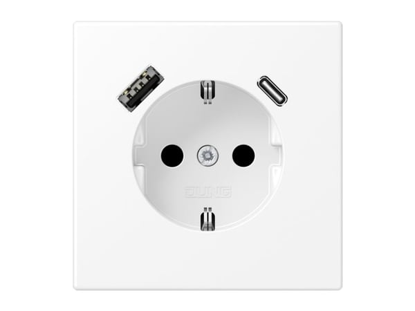 JUNG LS1520-15CAWWM, Typ F, Plast, IP20, 16 A, 50/60 hz, 5 V