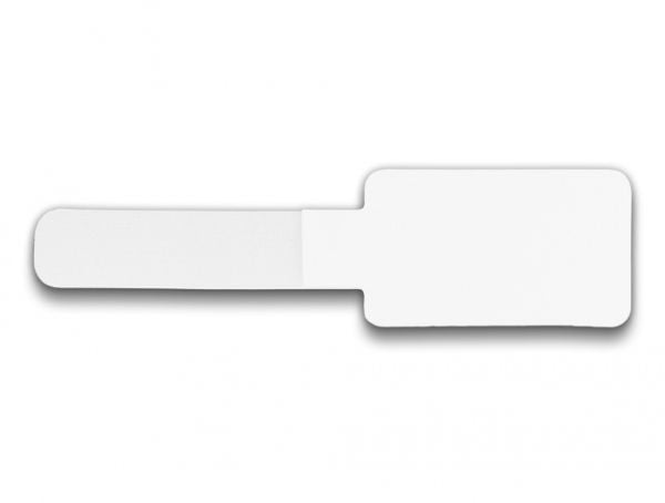 Delock - Hook & loop cable holder - mini, self-adhesive - 9 cm - hvit (en pakke 10)
