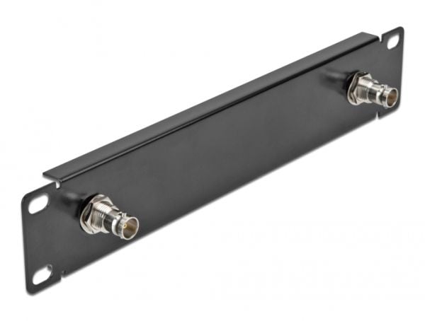 Delock - Koblingspanel - skapmonterbar - BNC X 2 - svart - 1U - 10"