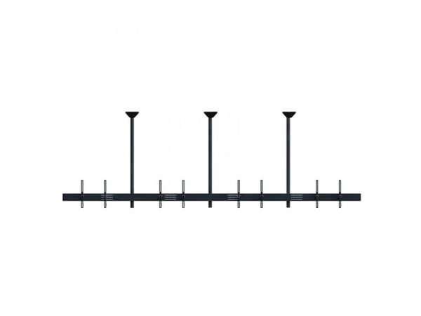 HAGOR comPROnents series - Monteringssett (3 monteringsbraketter, skinne, 8 VESA adapters, 3 poler) - side ved side - for 4 LCD/plasma-paneler - lå...