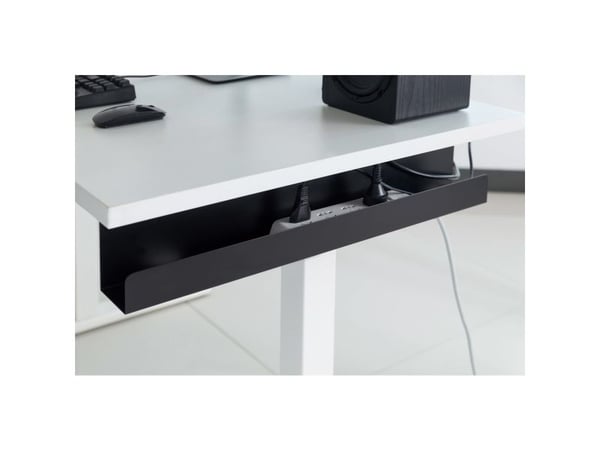 InLine 23190W, Kabelbakke, Skrivebord, Stål, Hvid