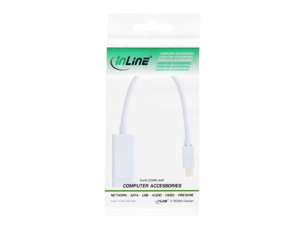InLine 17193E, 0,15 m, Mini DisplayPort, HDMI, Hankjønn, Hunkjønn, Rett