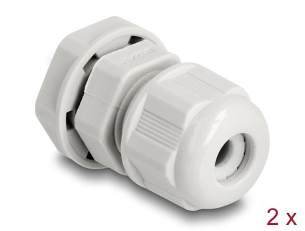 DeLOCK 60468, Harmaa, Polyamidi, 2 kpl, M12, 8 mm, 1,65 cm