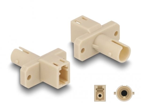 DeLOCK 87939, LC/ST, Beige, Muovi, 22 mm, 26 mm, 9.3 mm, 9.3 mm