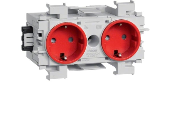 Hager GS20013020, Röd, IP20, 250 V, 10 styck