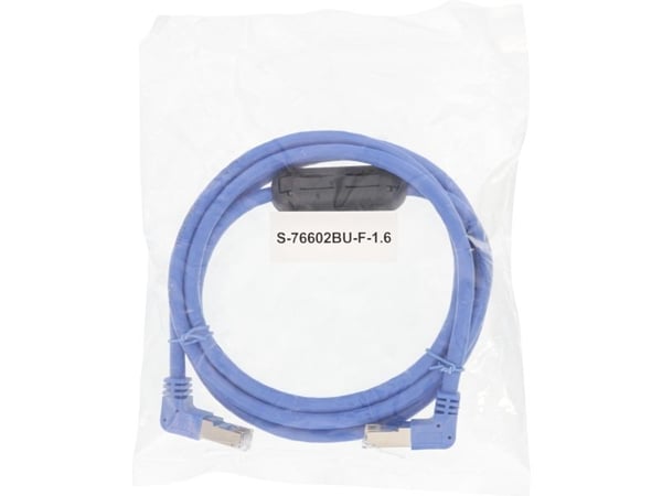 InLine - Koblingskabel - RJ-45 (hann) vinklet nedover til RJ-45 (hann) vinklet nedover - 1.6 m - SFTP, PiMF - CAT 6 - med støvel - blå