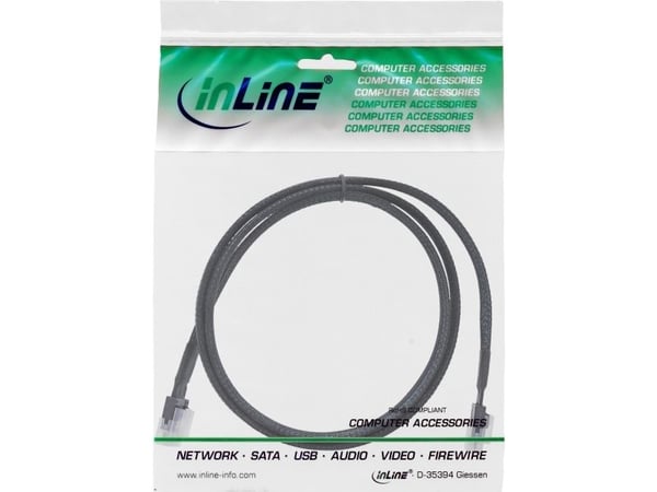 InLine 27642A, 0,5 m, SFF-8654, SFF-8654, Suora, Suora, 24 Gbit/s
