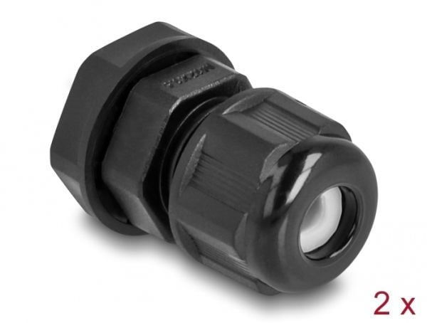 DeLOCK 60467, Musta, Polyamidi, 2 kpl, M12, 8 mm, 1,65 cm