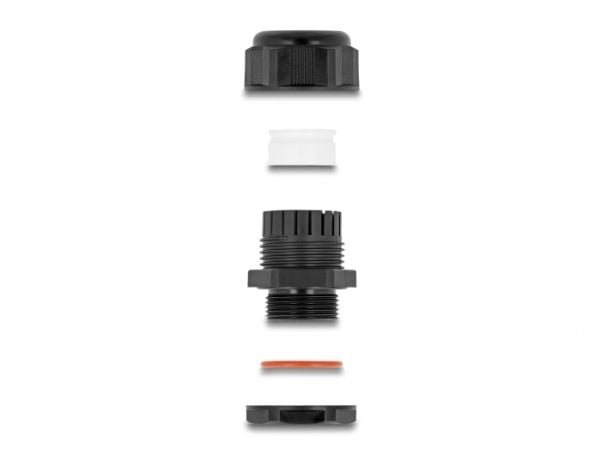 DeLOCK 60471, Musta, Polyamidi, 2 kpl, M20, 9 mm, 3 cm