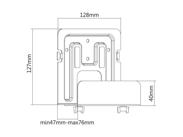 InLine 23152C, Digital mediaspiller, Passiv holder, Innendørs, Svart