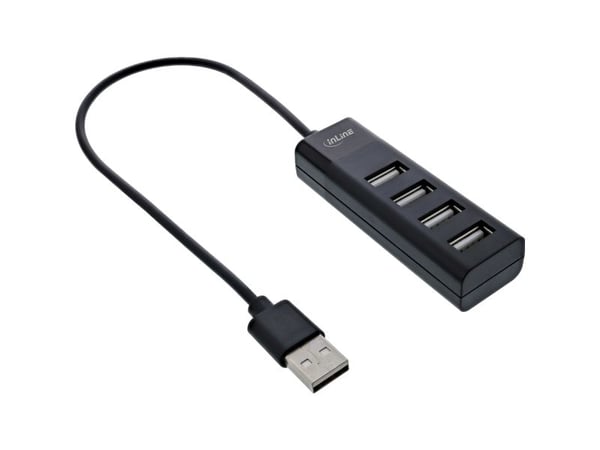 InLine 33293H, USB 3.2 Gen 1 (3.1 Gen 1) Typ-A, USB 2.0, 480 Mbit/s, Sortera, Plast, 250 mm