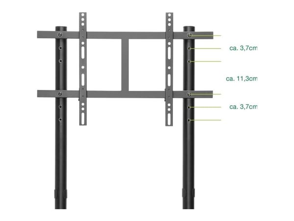 InLine 23177A, 1 hyller, 80 kg, 94 cm (37"), 200 x 200,300 x 200,300 x 300,400 x 200,400 x 400,400 x 300,600 x 400, 684 mm, 554 mm
