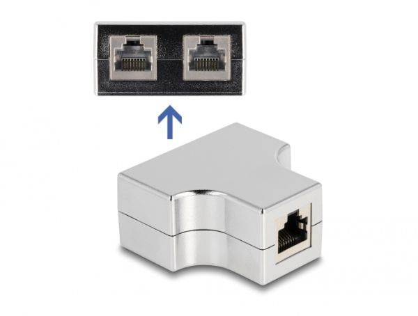 Delock - Nettverksadapter - RJ-45 (hunn) til RJ-45 (hunn) - STP - CAT 5e