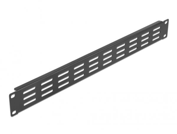 Delock - Rackpanel - svart - 1U - 19"