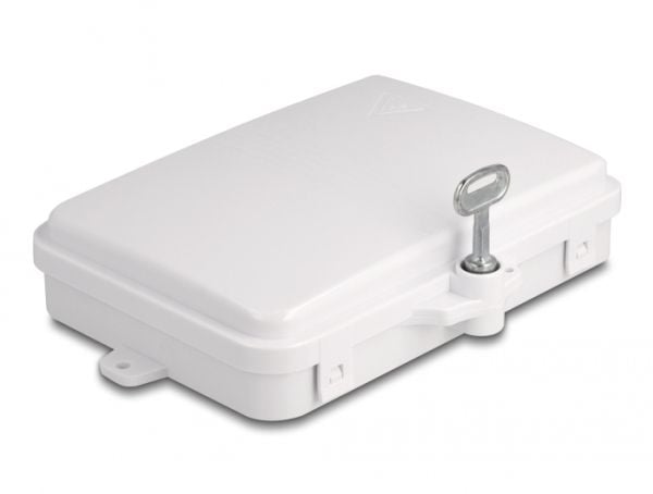 Delock - Fiberoptisk fordelingsboks - IP65, waterproof, lockable - veggmonterbar - innendørs, utendørs - hvit - 6 porter