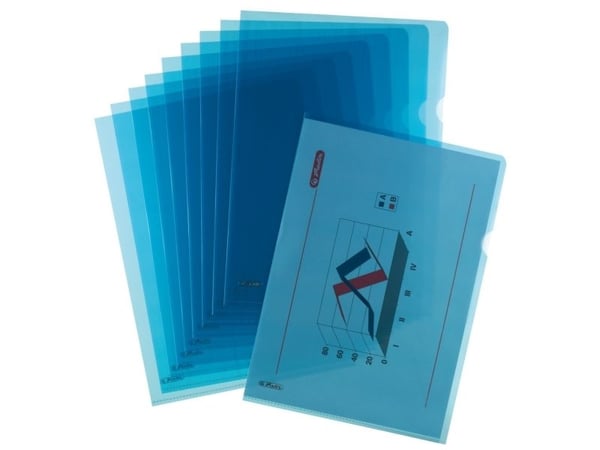 Herlitz 50009107, A4, Polypropylen (PP), Blå, 10 styck