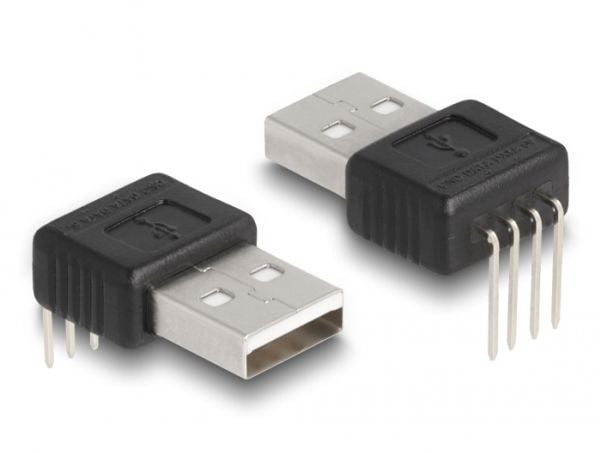 Delock - USB-adapter - USB (hann) rett til 4-stifts vinklet - USB 2.0 - 5 V - 500 mA