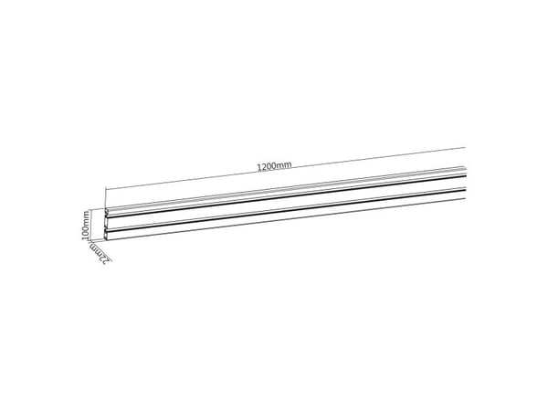InLine 23180A, Valkoinen, 1,58 kg, 24 x 1200 x 101 mm, 24 mm, 1200 mm, 101 mm