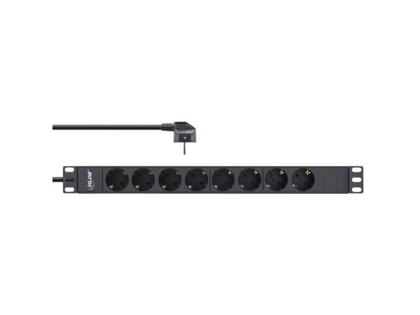 InLine 16418I, 8 AC-utganger, C4 kopling, 3680 W, 1,5 mm², C4 kopling, Svart