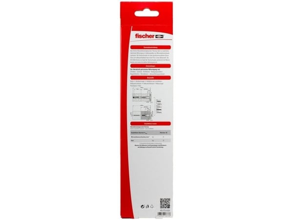 Fischer 520133, Skrue- og veggpluggsett, Lettbetong, Murstein, Betong, Murverk, Plast, M6, 1,2 cm, 26 cm