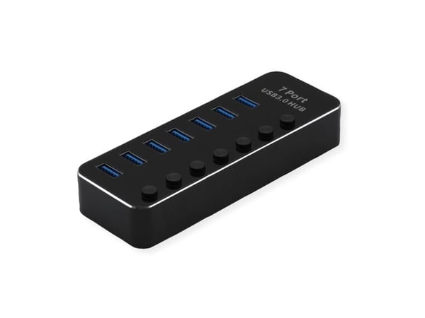 ROLINE 14.02.5057, USB 3.2 Gen 1 (3.1 Gen 1) Type-A, USB 3.2 Gen 1 (3.1 Gen 1) Type-A, 5120 Mbit/s, Svart, Gjuten aluminium, 46 mm