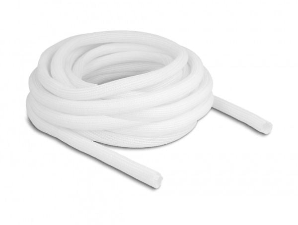 Delock - Flätad ärm - 13 mm diameter - 10 m - vit