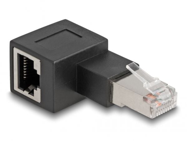 Delock - Nettverksadapter - RJ-45 (hunn) venstre-vinklet til RJ-45 (hann) - CAT 6a