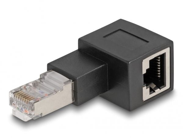 Delock - Nettverksadapter - RJ-45 (hunn) venstre-vinklet til RJ-45 (hann) - CAT 6a