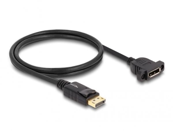 DeLOCK 87825, 1 m, DisplayPort, DisplayPort, Naaras, Uros, Musta